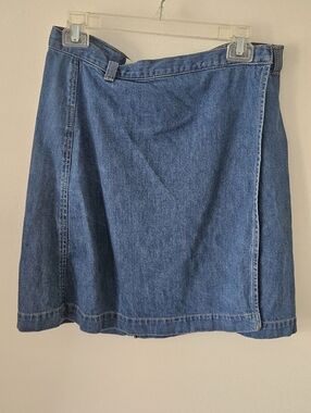 Gap Blue Denim Wrap Skirt